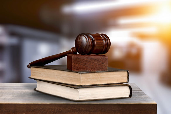 Judge's Gavel on Books